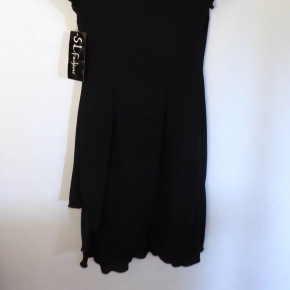 NEW S.L. FASHIONS BRAND WOMENS SHORT BLACK DRESS SIZE 10 - Picture 8 of 14